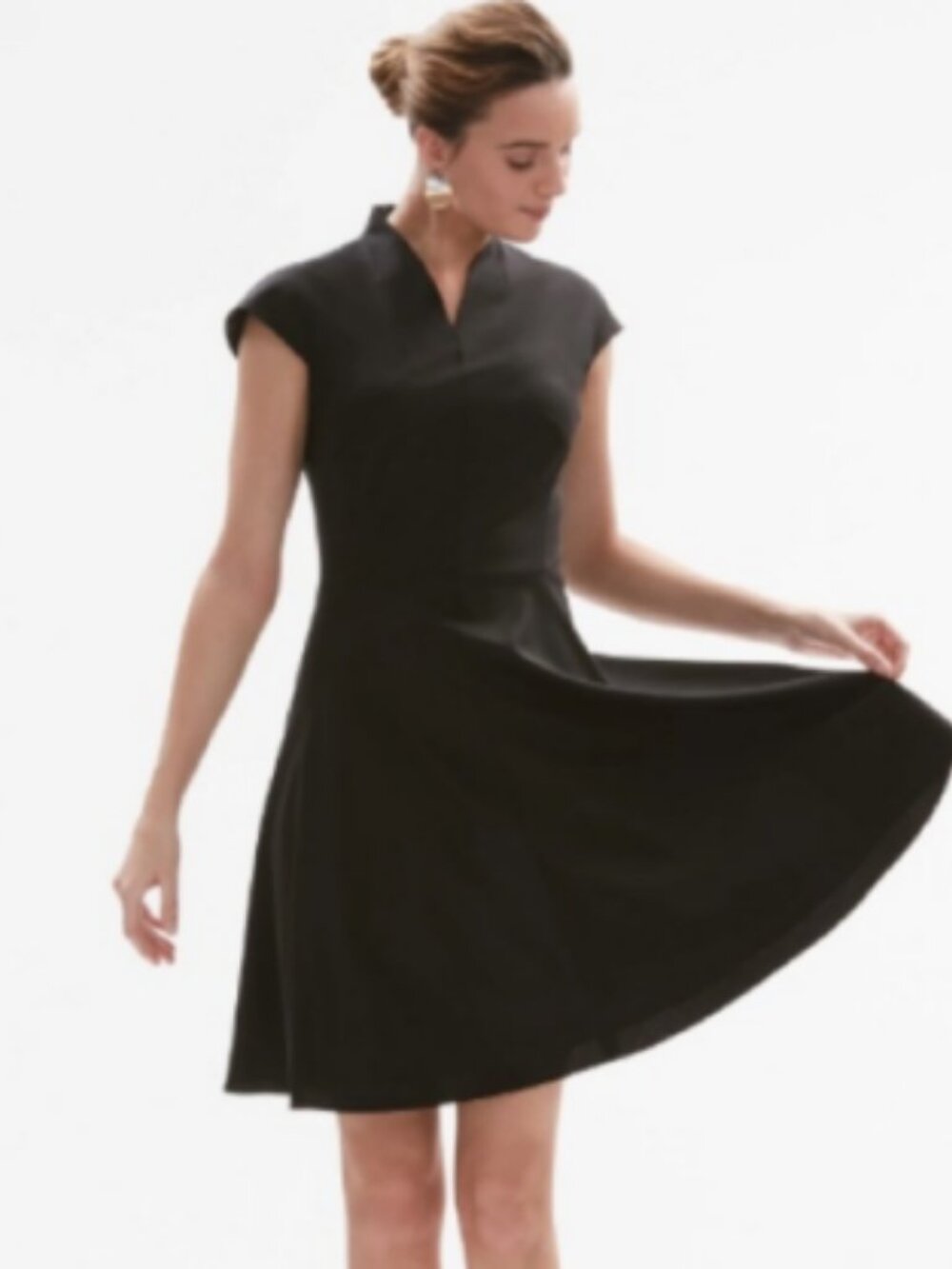M.M. LaFleur New York 'Ruth' Light Scuba Fit & Flare Dress in Black Size 8